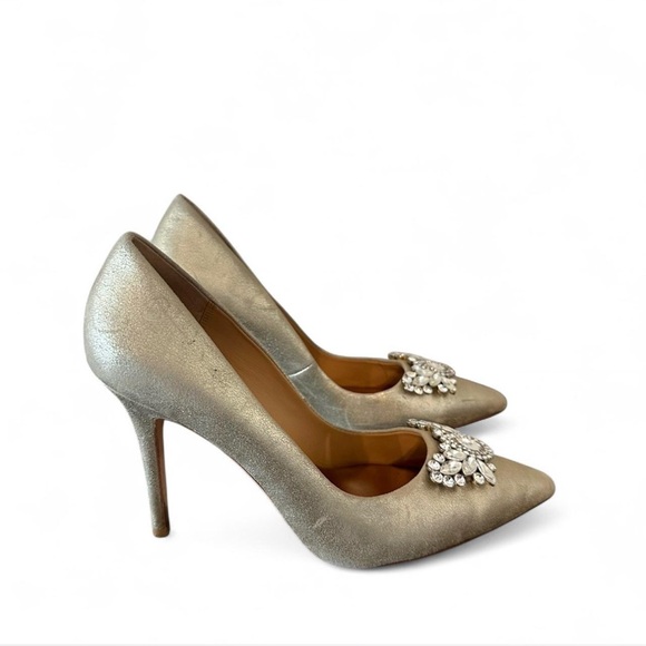 Badgley Mischka 4” Embellished Heels Size 7 - Picture 4 of 7